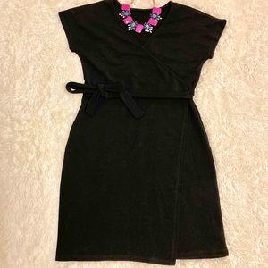 Black wrap dress (S)
